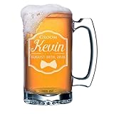 My Personal Memories Custom Beer Mugs - Engraved Personalized Groomsmen Beer Glasses Gifts - 16oz - Choose Your Style
