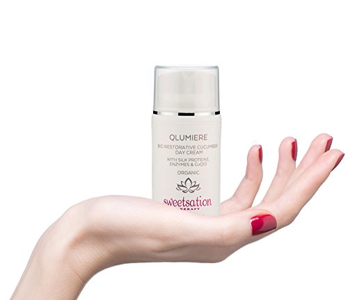 Sweetsation Therapy / Yunasence Qlumiere Bio-Restorative Cucumber Day Cream With Silk Amino Acids, Hyaluronic Acid, Enzymes, Antioxidants, Spirulina Sea Kelp, Caviar, Coq10, 2Oz. Hydrating Soothing Protecting. #TOP2