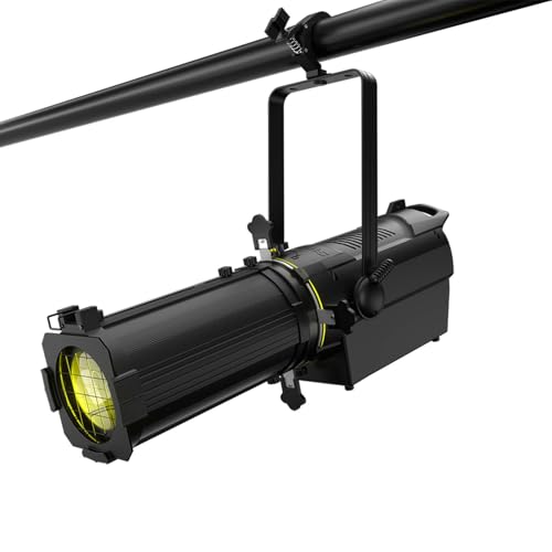 SHEHDS LEKO LED Zoom 350W RGBW Profile Stage Spotlights, Zoom Range of 19°–46°, 3,000 to 14,000K Par Ellipsoidal Lights Manual Focus Four-Leaf Man