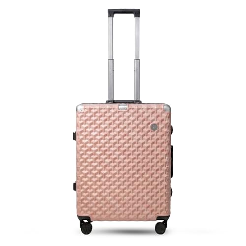 Image of Hard PC Trolley Luggage, Cabin Size, 100% Polycarbonate, Lightweight and Durable, Silent Wheels, Anti-Theft with Aluminium Frame, and 2 TSA Locks, 20-Inch, Coral Mist