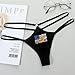 USA Vatican Flag Zipper Fusion Women’s G String Thong Underwear Soft Nylon Spandex High Elasticity Skin Friendly Thin Strap Hollow Out Design 3D Cutting Anti Shift Comfortable Sexy Panties for Women