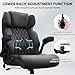500lbs Big and Tall Office Chair Adjustable Lumbar Support for Back Pain, Extra Wide Seat Executive Office Chair Thick Armrest Pad, Heavy Duty Base&Upgraded Wheels, Ergonomic Comfy Computer Desk Chair