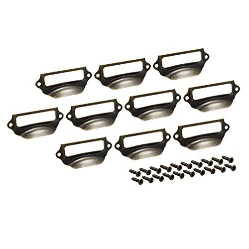 Bronze Cup Drawer Pull Kitchen Cabinet Handles Tone, 60 Mm Hole Centers, 10 Pieces