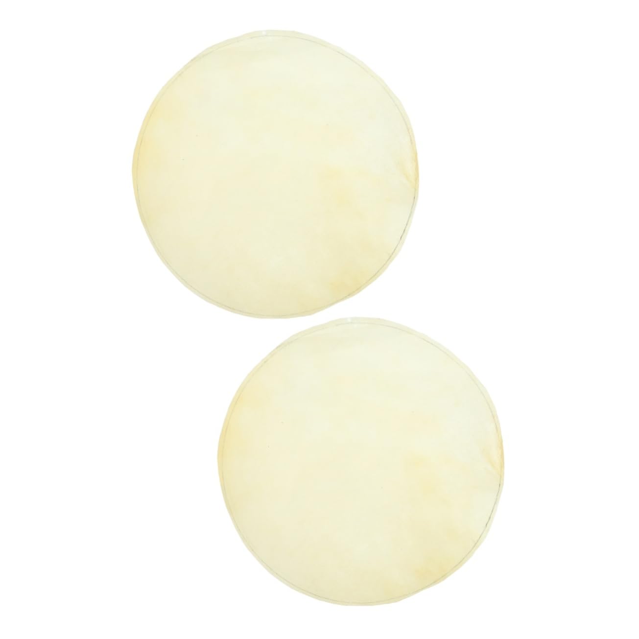 2pcs Drum Skin Sheepskin Leather Drum Head Percussion Part Replacement Supple Musical Instrument Parts Replacement Accessories for Home African Drum Accessory Replacement Drum Head