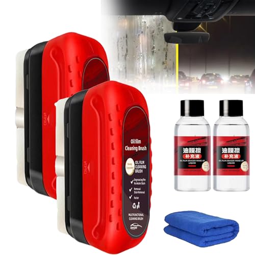 Pwzoax Dodorado Glass Cleaner, Compositiont.COM Glass Cleaner, Glass Cleaning Board for Windshield, Universal Glass Cleaning Wipe Board (2sets)