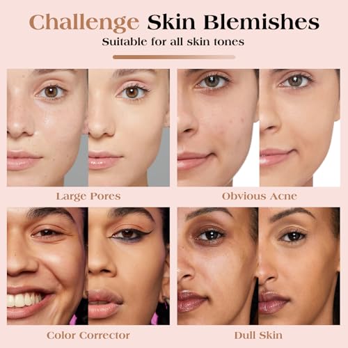 LOKFAR Full Coverage Cream Concealer Kit with Brush - Hydrating Waterproof Under-Eye Concealer for Concealing Dark Circles, Acne, Blemishes, Pores, and Spots (#04) - Thumbnail 5