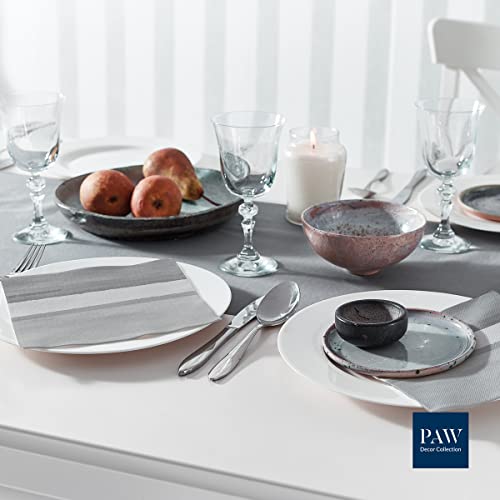 Serviette table papier Airlaid 40x40 gris décoration anniversaire - 7