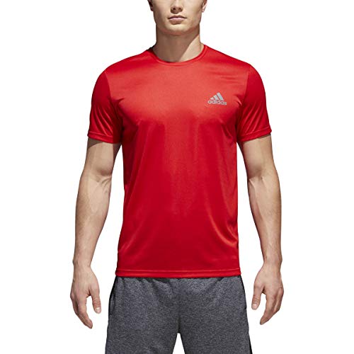 adidas Men's Training Essentials Tech Tee, Scarlet, Small