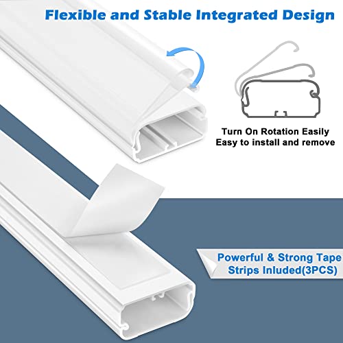 image for YCLYC TV Cord Hider - 39in(3xL13in) Cord Covers for Wall Mounted TV Ca