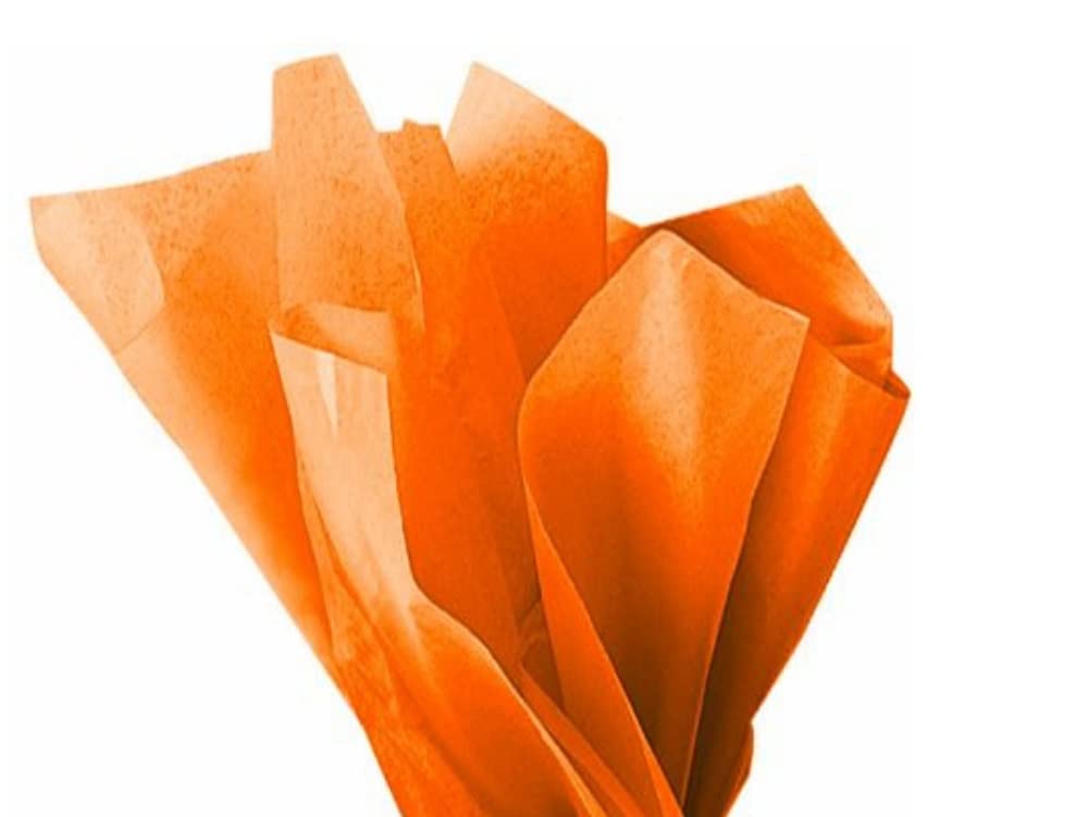 Mustbebonkers Orange Tissue Wrapping Paper - 18Gsm Colour Fast Acid Free - 35 X 45Cm (, 10)