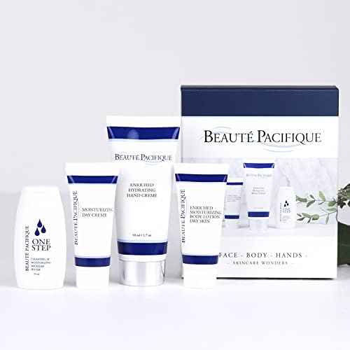 Beauté Pacifique Starter Kit – Included Face Cream, Body Lotion for Dry skin, Hand Cream, Facial Cleanser. Danish Skincare Set – Selection of 4 Beauty Products