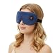 Telepepe beheizte Augenmaske, Wärmebrille mit Akku ohne Kabel, 3 Wärmestufen waschbarer Bezug, Geschenke für Familie und Freunde (Dunkelblau)