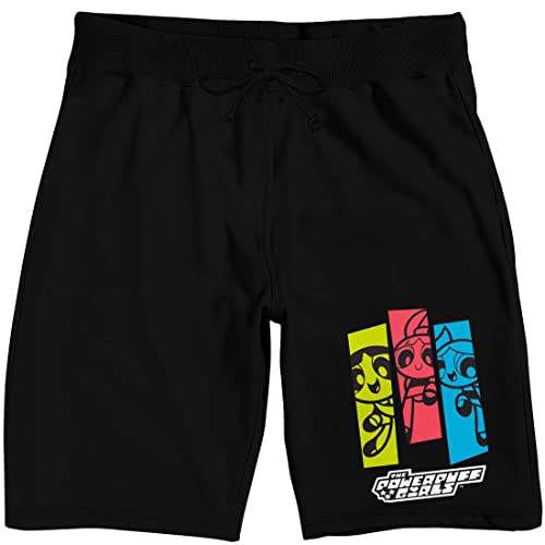 Bioworld Powerpuff Girls Men's Black Sleep Pajama Shorts