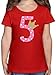 Produktbild Geburtstag Kind - 5. Geburtstag Krone Mädchen - 128 (7/8 Jahre) - Rot - Tshirt 5. Geburtstag mädchen - F131K - Mädchen Kinder T-Shirt