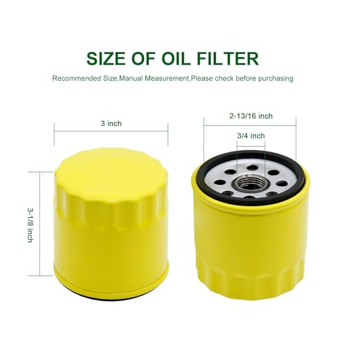 Brlyeeanze 2 Pack 52 050 02-S Oil Filter Extra Capacity Fit for Kohler - M20, CV11 - CV22, CH11 - CH16, SV600 SV610 SV620 SV730 SV830 Engine 25 050 34-S Kh-25-050-25-s - Thumbnail 4