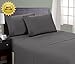 HC Collection Bed Sheet & Pillowcase Set HOTEL LUXURY 1800 Series Egyptian Quality Bedding Collection! Deep Pocket, Wrinkle & Fade Resistant,Luxurious,Comfortable,Extremely Durable(King, Grey)