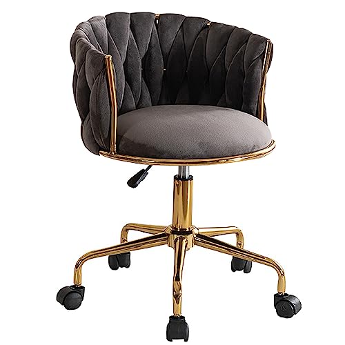 Chaise de bureau pivotante velours dossier ergonomique fini le mal de dos sur la coiffeuse