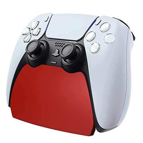 Image of PlayVital Red Controller Display Stand for Playstation 5, Gamepad Accessories Desk Holder for PS5 Controller with Rubber Pads