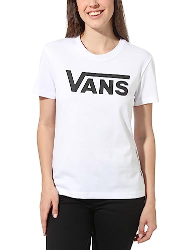 Vans Flying V Crew Tee, T-Shirt Donna, Bianco (White White), 40 (Taglia Produttore: Small)