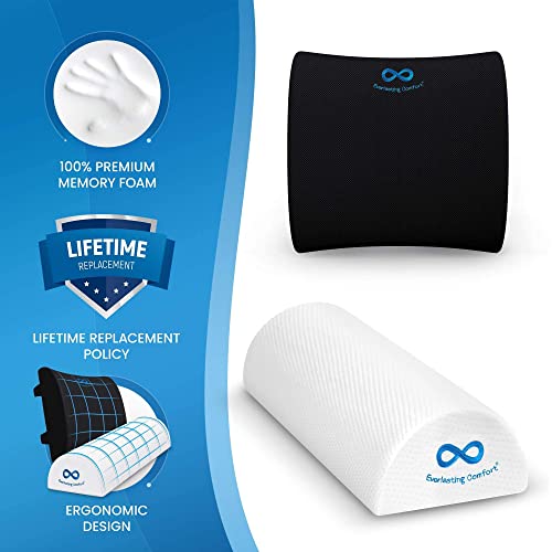 Everlasting Comfort Lumbar Support Pillow For Office Chair And Bolster Pillow For Legs Bundle #TOP10