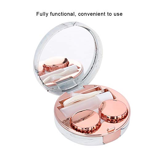 image for Mavis Laven Contact Lenses Soaking Case, Fashion Marble Portable Plast