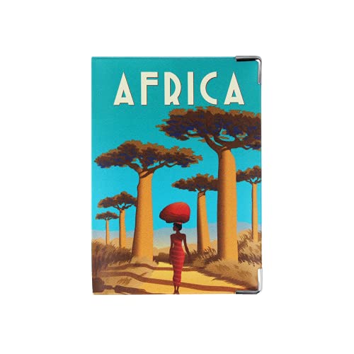 Color Pop® Protège Passeport (Imprimé Africa) - Fabrication française - en PVC - Accessoires de Voyage - 13,5 x 9,5 cm