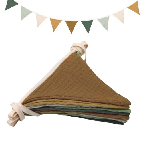 Thoquene 2,6 Meter Wimpelkette Kinderzimmer, Wimpelgirlande Stoff für Hausbett Babybett & Kinderbett