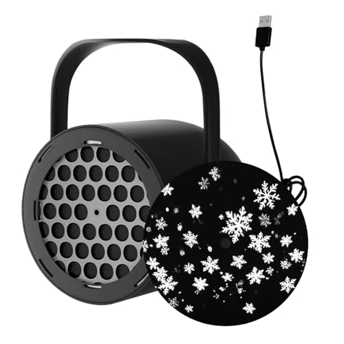Projecteur de lumière de Noël – Lampe de projection de flocons de neige – Projecteur de vacances en plein air pour jardin, cour, patio, porche, mur,...