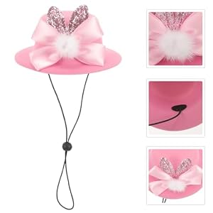 Beaupretty Easter Bonnet Pet Hat Cute Dog Sun Hat with Adjustable Strap Glitter Rabbit Ears Bowknot Dog Cat Fascinator Hat Tea Party Headwear for Puppy Kitten Beaupretty Easter Bonnet Pet Hat Cute Dog Sun Hat with Adjustable Strap Glitter Rabbit Ears Bowknot Dog Cat Fascinator Hat Tea Party Headwear for Puppy Kitten