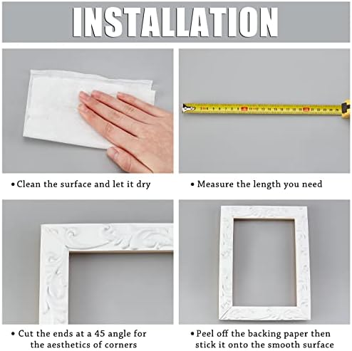 NBEADS Flexible Molding Trim Self Adhesive, 5m Long Peel and Waterproof Wall Trim Corner Line Adhesive Border for Home, Mirror, Cabinet Edge, Door Frame Decoration, White