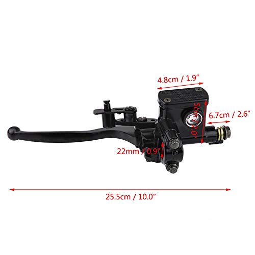 EVGATSAUTO Maître-cylindre de frein avant gauche adapté pour 50cc 110cc 150cc Quad Bike ATV 7/8" 22mm pompe à levier avant - Image 4