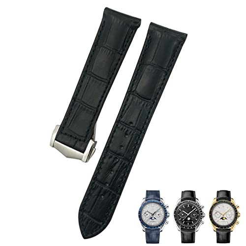 Bracelet montre incurvé cuir de vache pour supprimer l'espace vide AT150