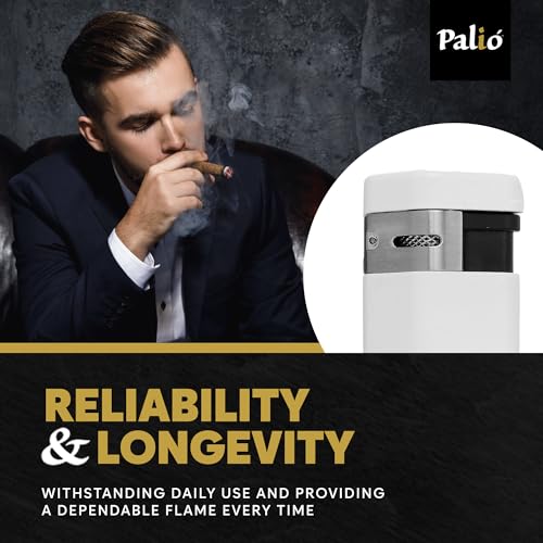 Encendedor Palió Treo Triple Jet Butano Blanco miniatura 3