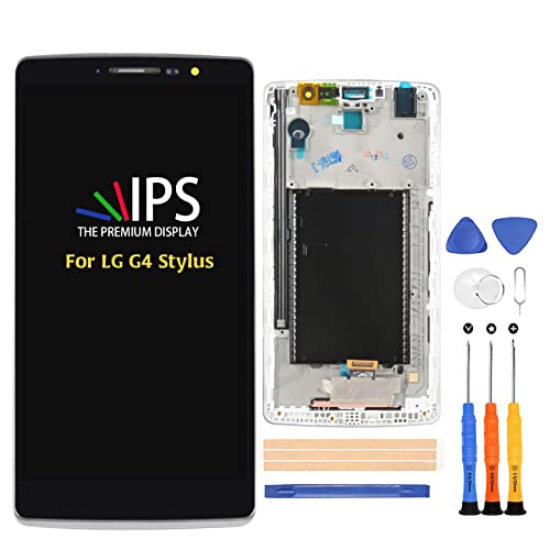 A-MIND for LG G4 Stylus H540 LCD Display(Black with Frame) H540T H542 H630D H631 H635 Screen Replacement Full Assembly Repair Kits,with Tools