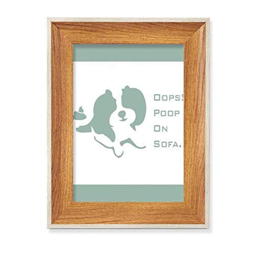 ふざけた犬小屋ソファー デスクトップ木製フォトフレームディスプレイアート絵画セット