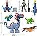 Fisher-Price Imaginext Jurassic World Rebirth Action Figure Set with 1 3-inch Human, 5 Dinosaurs, Toy Launcher & Accessories