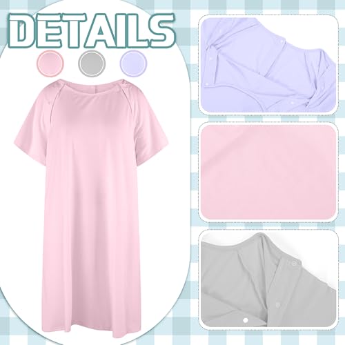 Ramede 3 Pcs Hospital Gown for Women Cotton Maternity, Classic, L,XL by Ramede - Used condition - Image 2