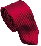  SQUATCH®  Corbata Fina 6cm  100 % poliéster  Ultra suave y cómodo  Lavable a 30°  Longitud 142cm (Granate)