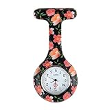 Tipo de material: acrílico ZWLZQ Broches broche Moda Colorida Silicona Médica Portátil Bolsillo Reloj De Cuarzo Colgante Colgante con Clip Bolsillo