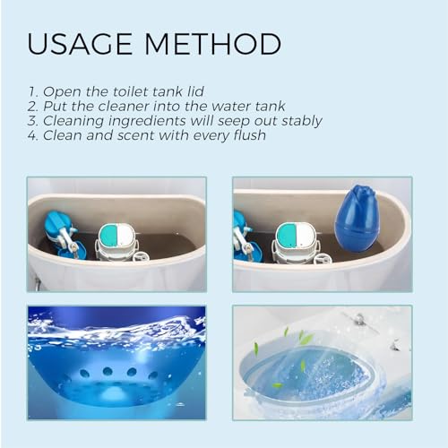 2pcs Toilet Bowl Cleaners, Toilet Tank Cleaner for All Toilets, Long Lasting Effective Automatic Cleaning Odor Dirt Removal - Image 4