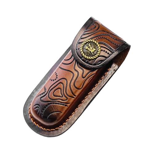 Fundas de cuero de alta calidad para llevar en el bolsillo con diseño de clip para cinturón, solución protectora de almacenamiento de cuchillos, funda de cuero para cuchillos, funda para cuchillos