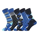 7DayOtter Modal Odor Resistant Dress Sock for Men Cotton Business Crew Patterned Dress Socks