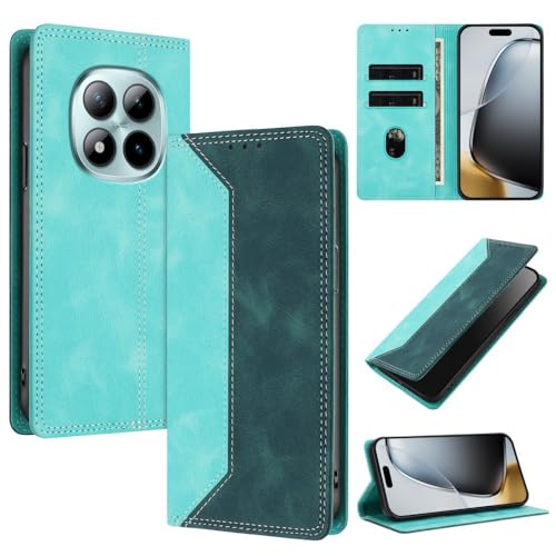 Housse de protection Xiaomi Redmi Note 13 5G étui rabat vert double motif