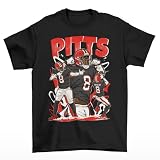 RatTrapTees Kyle Pitts Cartoon Style Atlanta Football T-Shirt Adult Sizes (US, Alpha, Small, Regular, Regular, Black)