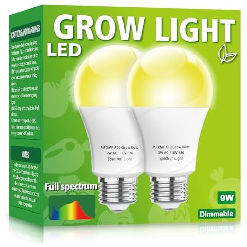 mfxmf 2 Pack LED Grow Light Bulbs Cover