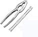 Outil Pince de Crabe,3 Pièces Outils de Fruits de Mer,Métal Casse Noix Pince Noix,Avec Outil de Griffe de Crabe Et 2 Fourchettes Crabe