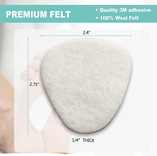 Metatarsal Felt Foot Pads (1/4" Thick- 18 Pieces) Metatarsal Pads For Pain Relief Forefoot, Ball Of Foot Cushions For Women & Men Plantar Fasciitis Neuroma #TOP5