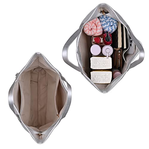 Bolso tote grande con lentejuelas y brillo para mujer miniatura 6