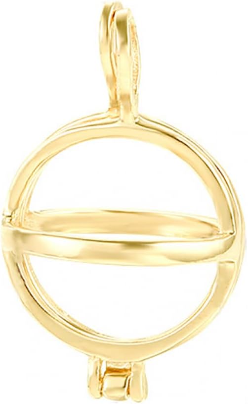 Pearl Cage Open Hollow Locket Hold 8-11mm Ball 925 Sterling Silver Lockets Charm Pendan for Bracelet Necklace
