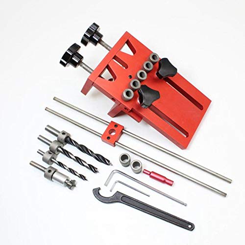 Dowelling Jig for Furniture Fast Connecting Cam Fitting 3 in 1 Woodworking Drill Guide Kit